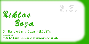 miklos boza business card